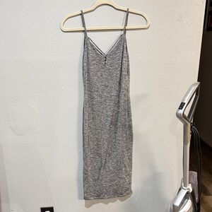 Gray Sleeveless Knit Dress